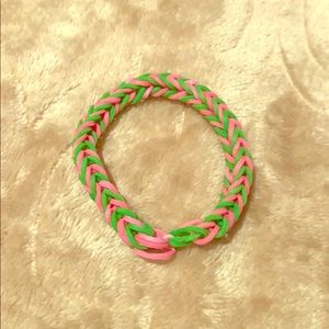 Rubber band bracelet.